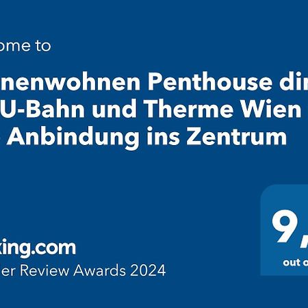 Sonnenwohnen Penthouse Direkt Bei U-Bahn Und Therme Wien Mit Top Anbindung Ins Zentrum Exteriör bild