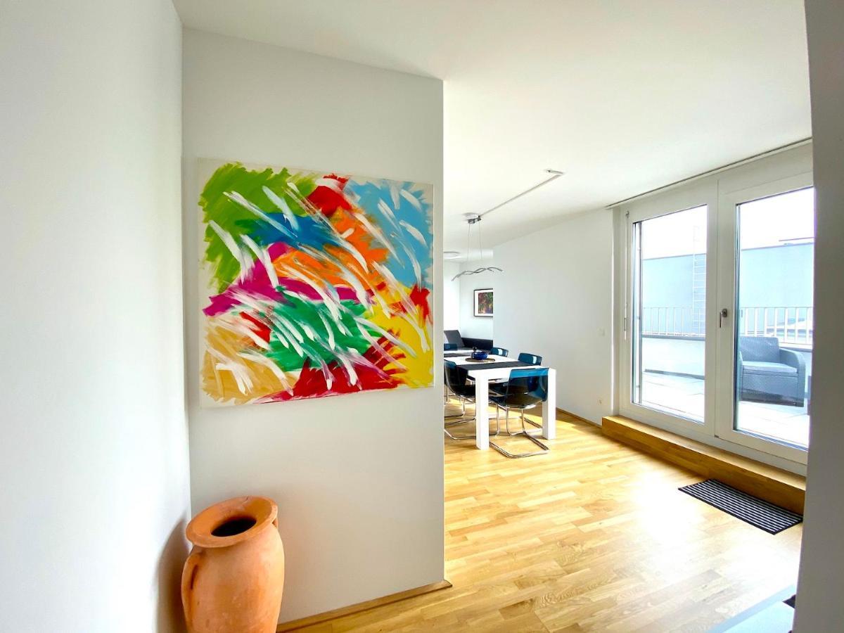 Sonnenwohnen Penthouse Direkt Bei U-Bahn Und Therme Wien Mit Top Anbindung Ins Zentrum Exteriör bild